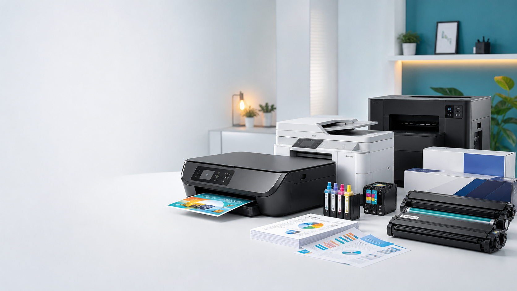 Printers, ink, toner cartridges, and office printing supplies